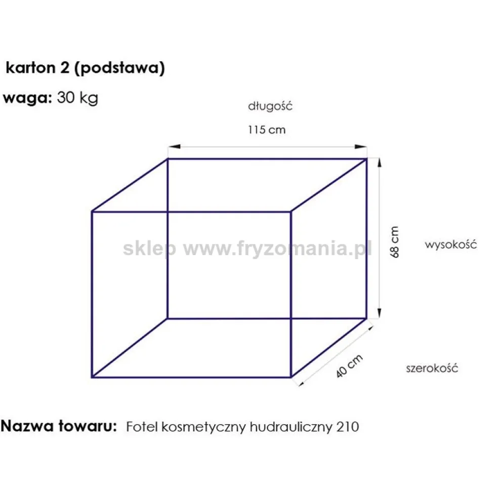 Activ A-210 Fotel kosmetyczny hydrauliczny, biały