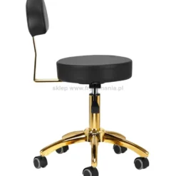 Activ AM-304G Taboret kosmetyczny złoto-czarny, dostępny w 48h