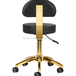 Activ AM-304G Taboret kosmetyczny złoto-czarny, dostępny w 48h