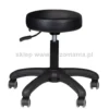 Activ AM-303-2, taboret kosmetyczny czarny z czarną podstawą, dostępny w 48h