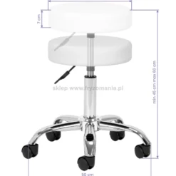 Activ AM-310v Taboret kosmetyczny biały, dostępny w 48h