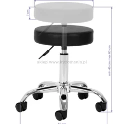Activ AM-310v Taboret kosmetyczny czarny, dostępny w 48h
