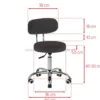 Activ A-007 Taboret kosmetyczny do pedicure czarny dostępny w 48h