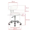 Activ A-007 Taboret kosmetyczny do pedicure biały dostępny w 48h