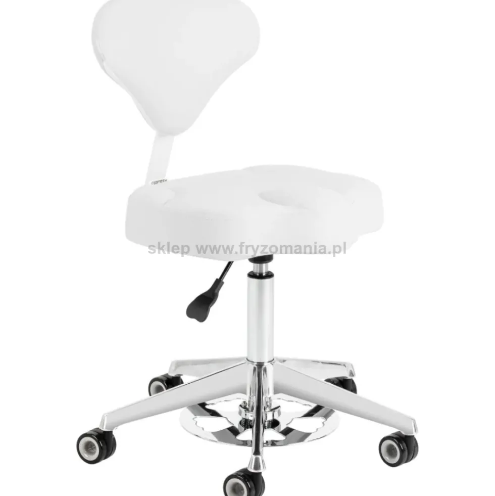 Activ Azzurro 156-F taboret kosmetyczny biały, dostępny w 48h