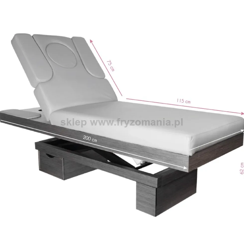 Activ AZZURRO WOOD 815A Leżanka kosmetyczna szara z podświetleniem LED dostępna w 48h