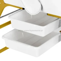 Activ 557G Fotel kosmetyczny złoto-biały z kuwetami