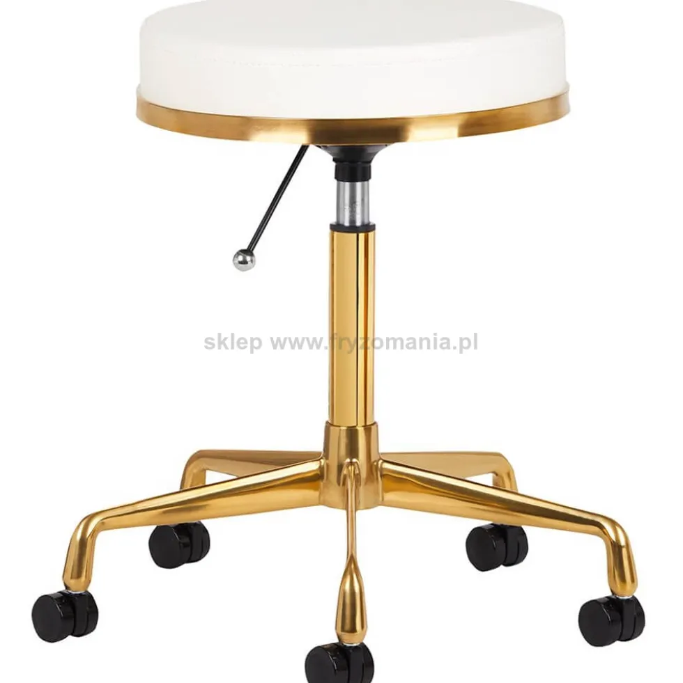 Activ H4 Taboret kosmetyczny, złoto-biały dostępny w 48h