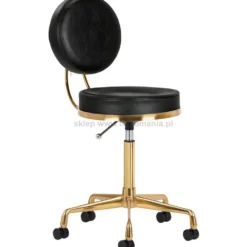 Activ H5 Taboret kosmetyczny, złoto-czarny dostępny w 48h