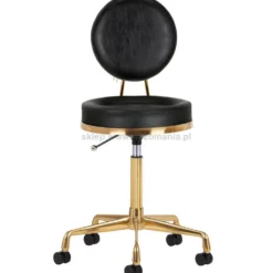 Activ H5 Taboret kosmetyczny, złoto-czarny dostępny w 48h