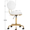 Activ H5 Taboret kosmetyczny, złoto-biały dostępny w 48h