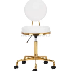 Activ H5 Taboret kosmetyczny, złoto-biały dostępny w 48h