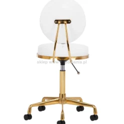 Activ H5 Taboret kosmetyczny, złoto-biały dostępny w 48h