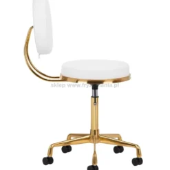 Activ H5 Taboret kosmetyczny, złoto-biały dostępny w 48h