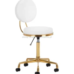 Activ H5 Taboret kosmetyczny, złoto-biały dostępny w 48h