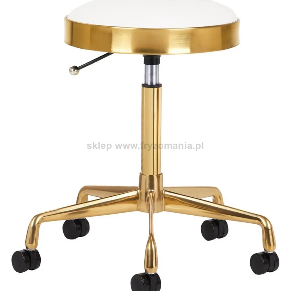 Activ H7 Taboret kosmetyczny, złoto-biały dostępny w 48h