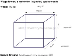 Activ LUX fotel kosmetyczny elektryczny czarny