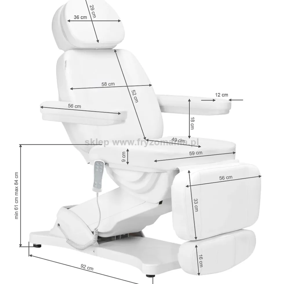 Activ Sillon Classic 2nd Edition Fotel kosmetyczny elektryczny, biały 3 siłowniki, dostępny w 48h
