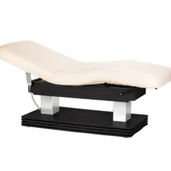 Activ Sillon Comfort Leżanka SPA kosmetyczna, kremowa z czarną podstawą, dostępna w 48H