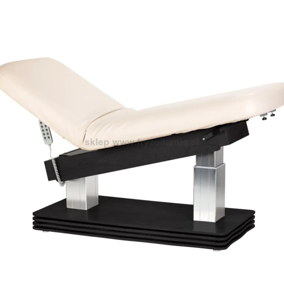 Activ Sillon Comfort Leżanka SPA kosmetyczna, kremowa z czarną podstawą, dostępna w 48H