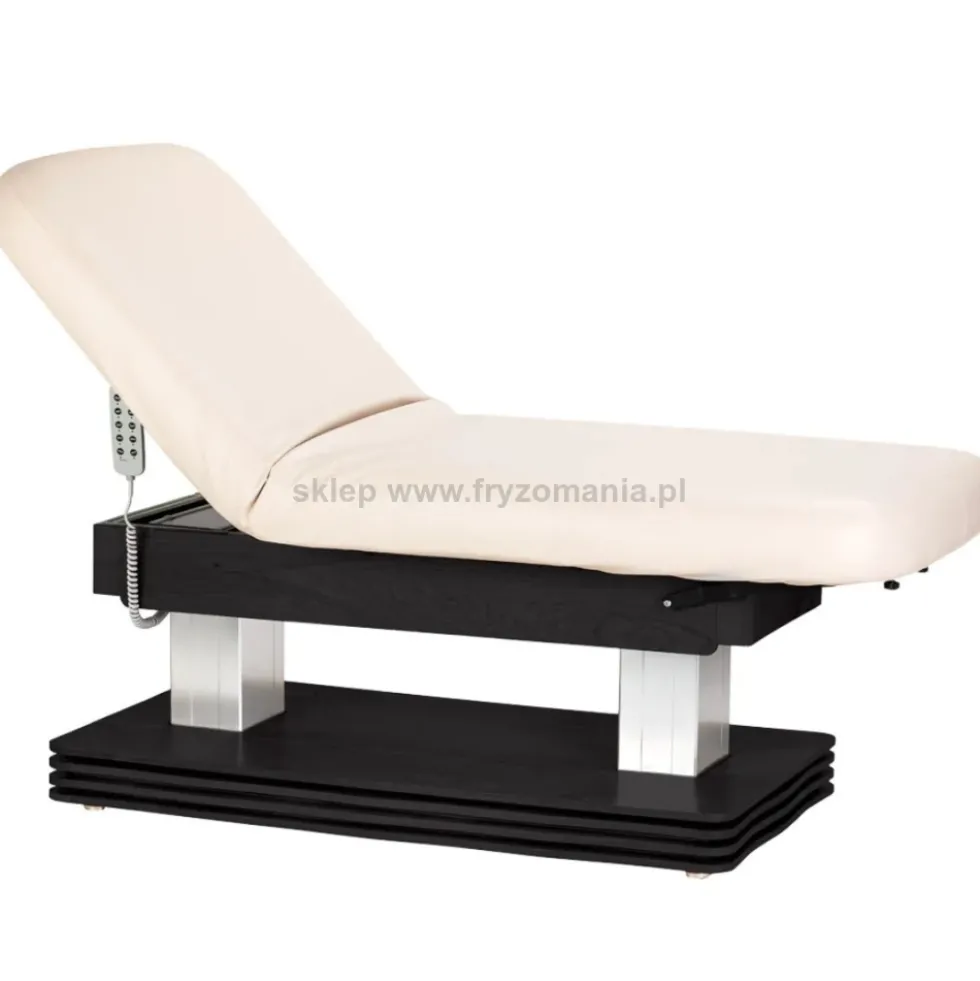 Activ Sillon Comfort Leżanka SPA kosmetyczna, kremowa z czarną podstawą, dostępna w 48H