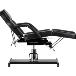 Activ Sillon 210 fotel kosmetyczny hydrauliczny, z kołyską i dzielonym podnóżkiem, czarny, dostępny w 48h