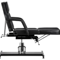 Activ Sillon 210 fotel kosmetyczny hydrauliczny, z kołyską i dzielonym podnóżkiem, czarny, dostępny w 48h