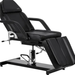 Activ Sillon 210 fotel kosmetyczny hydrauliczny, z kołyską i dzielonym podnóżkiem, czarny, dostępny w 48h