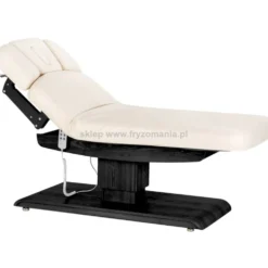 Activ Sillon Relax Leżanka SPA kosmetyczna, kremowa z czarną podstawą, dostępna w 48H