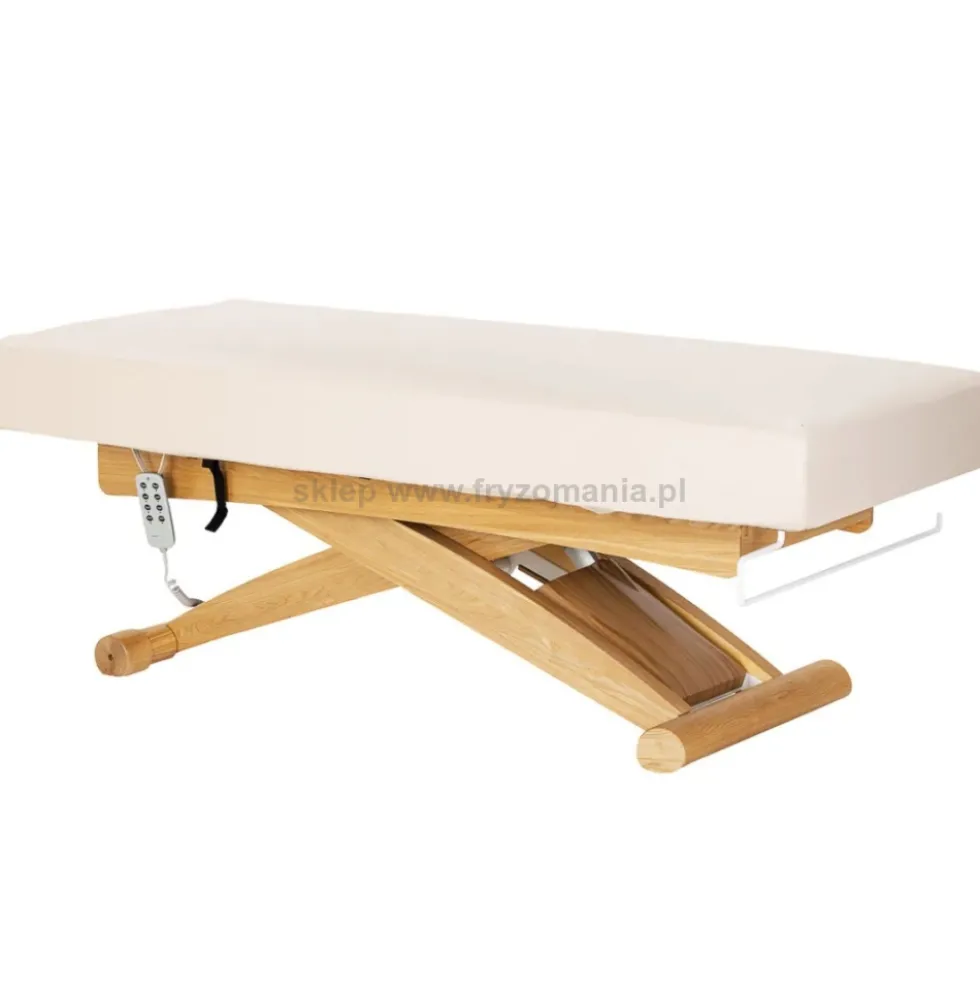Activ Sillon Siesta Leżanka SPA kosmetyczna, kremowa z jasnobrązową podstawą, dostępna w 48H