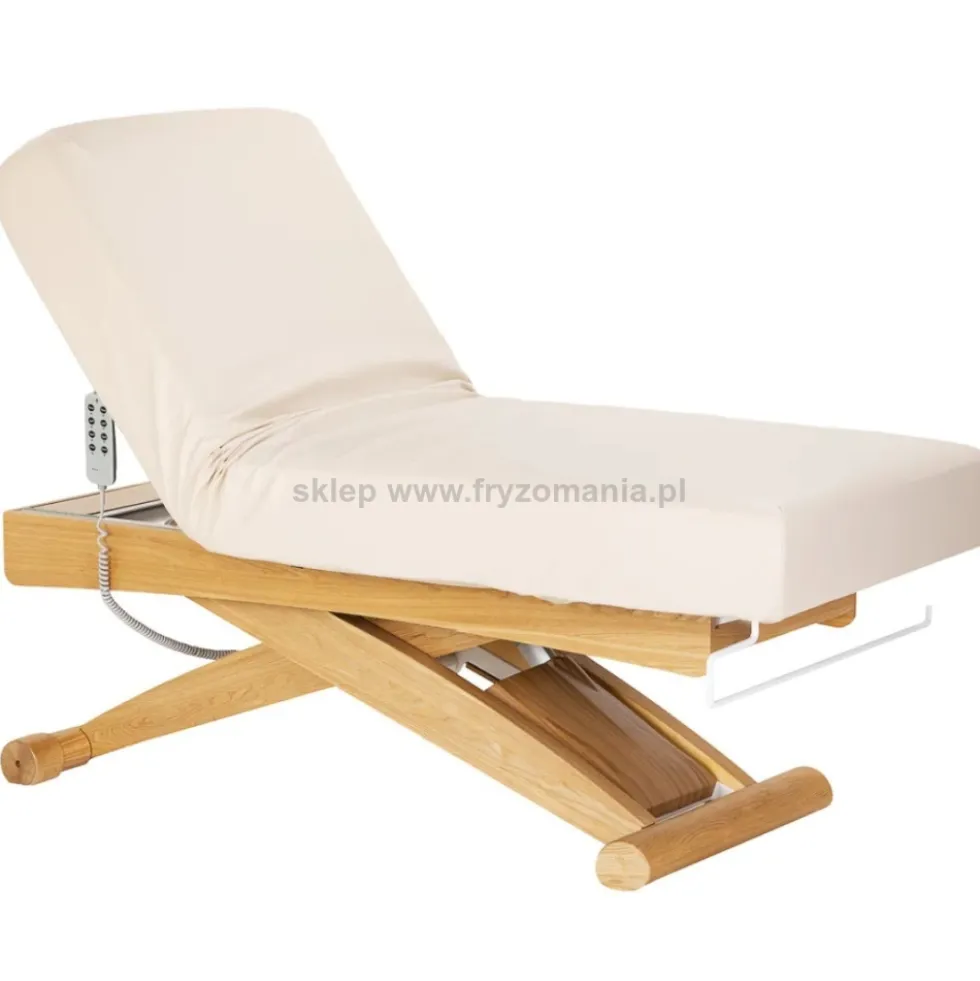 Activ Sillon Siesta Leżanka SPA kosmetyczna, kremowa z jasnobrązową podstawą, dostępna w 48H