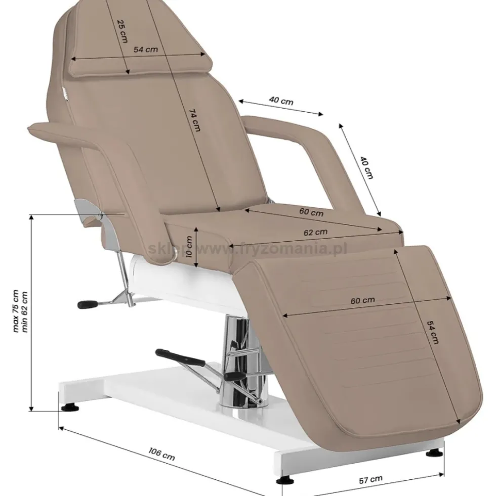 Activ Sillon v2 210 Fotel kosmetyczny hydrauliczny, Modern Brown, dostępny w 48h