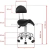 Activ 6001 Taboret kosmetyczny czarny dostępny w 48h