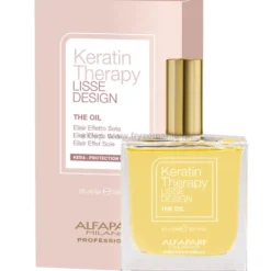 Alfaparf Keratin Therapy Lisse Design zestaw wygładzający włosy szampon 250ml i olejek 50ml