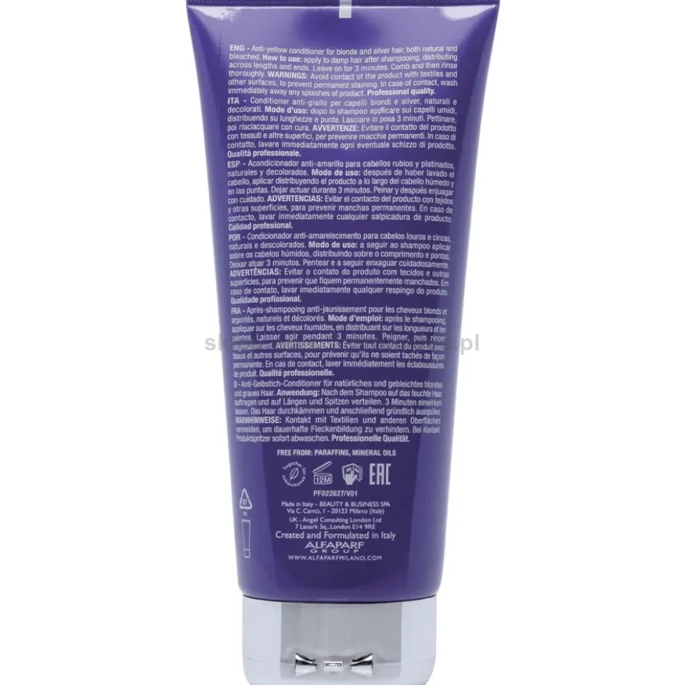 Alfaparf Semi Di Lino Blonde Anti-Yellow Odżywka do włosów blond i siwych 200ml