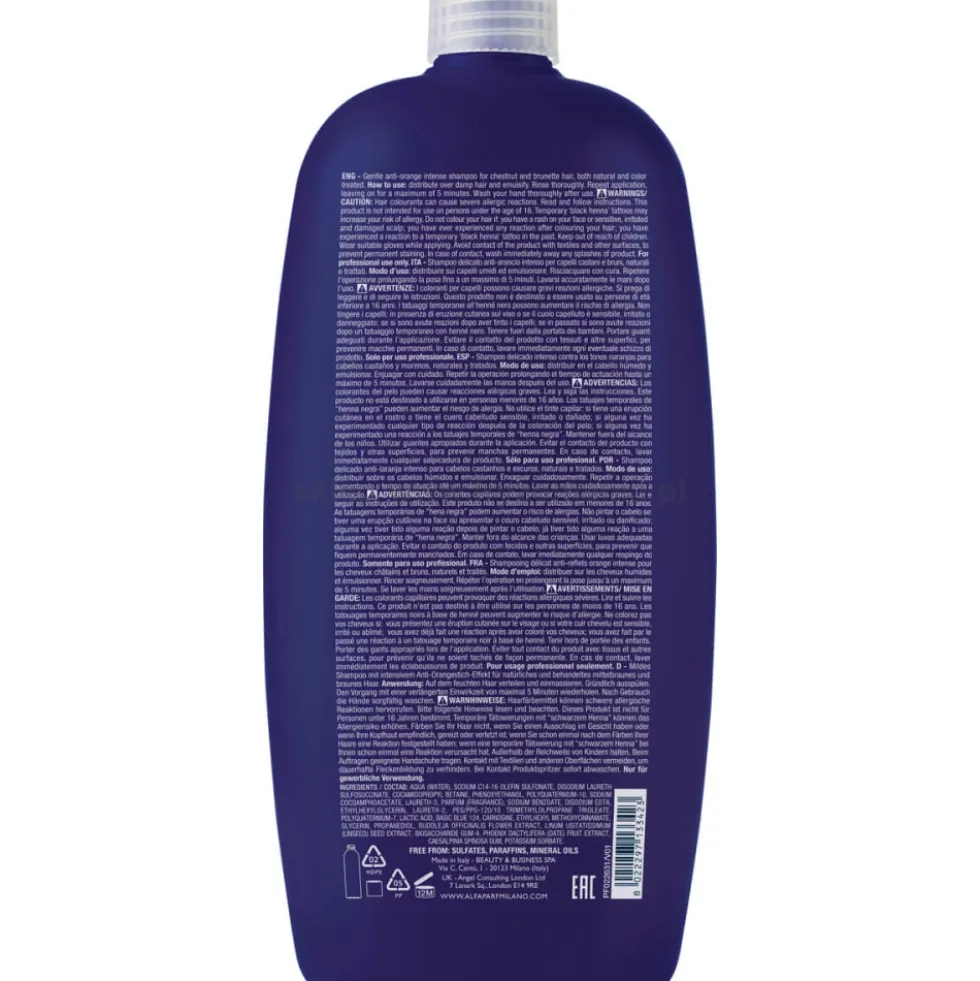 Alfaparf Semi Di Lino Brunette Anti-Orange Szampon do włosów brązowych i ciemnych 1000ml