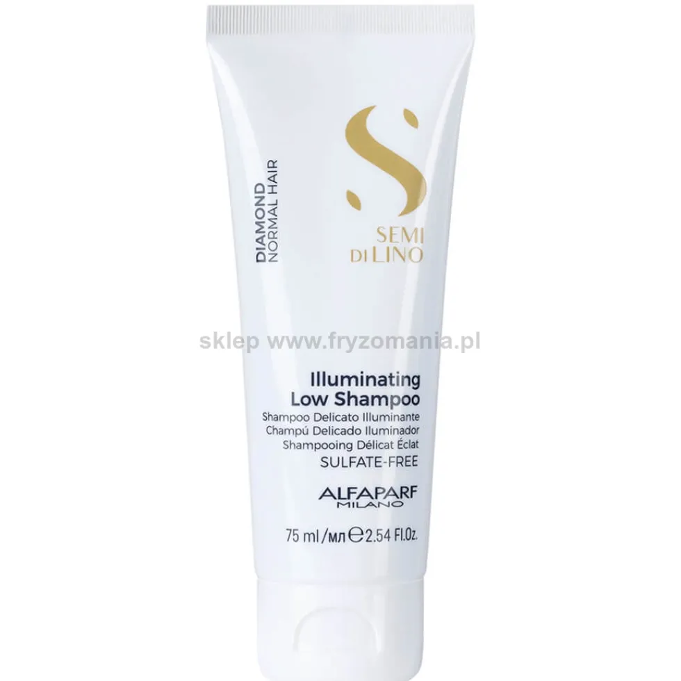 Alfaparf Semi Di Lino Diamond Illuminating Low Szampon rozświetlający do włosów normalnych 75ml