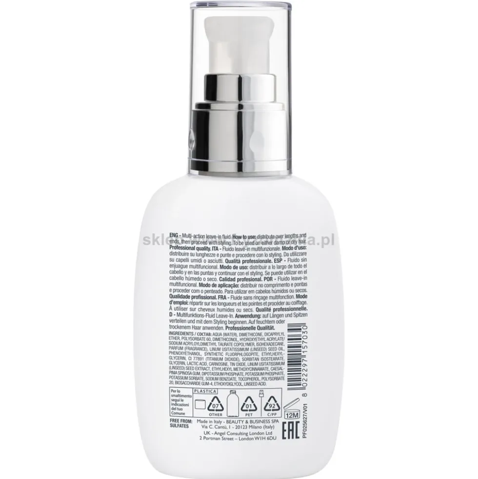 Alfaparf Semi Di Lino DIAMOND fluid rozświetlający do włosów normalnych, odżywka bez spłukiwania 125ml