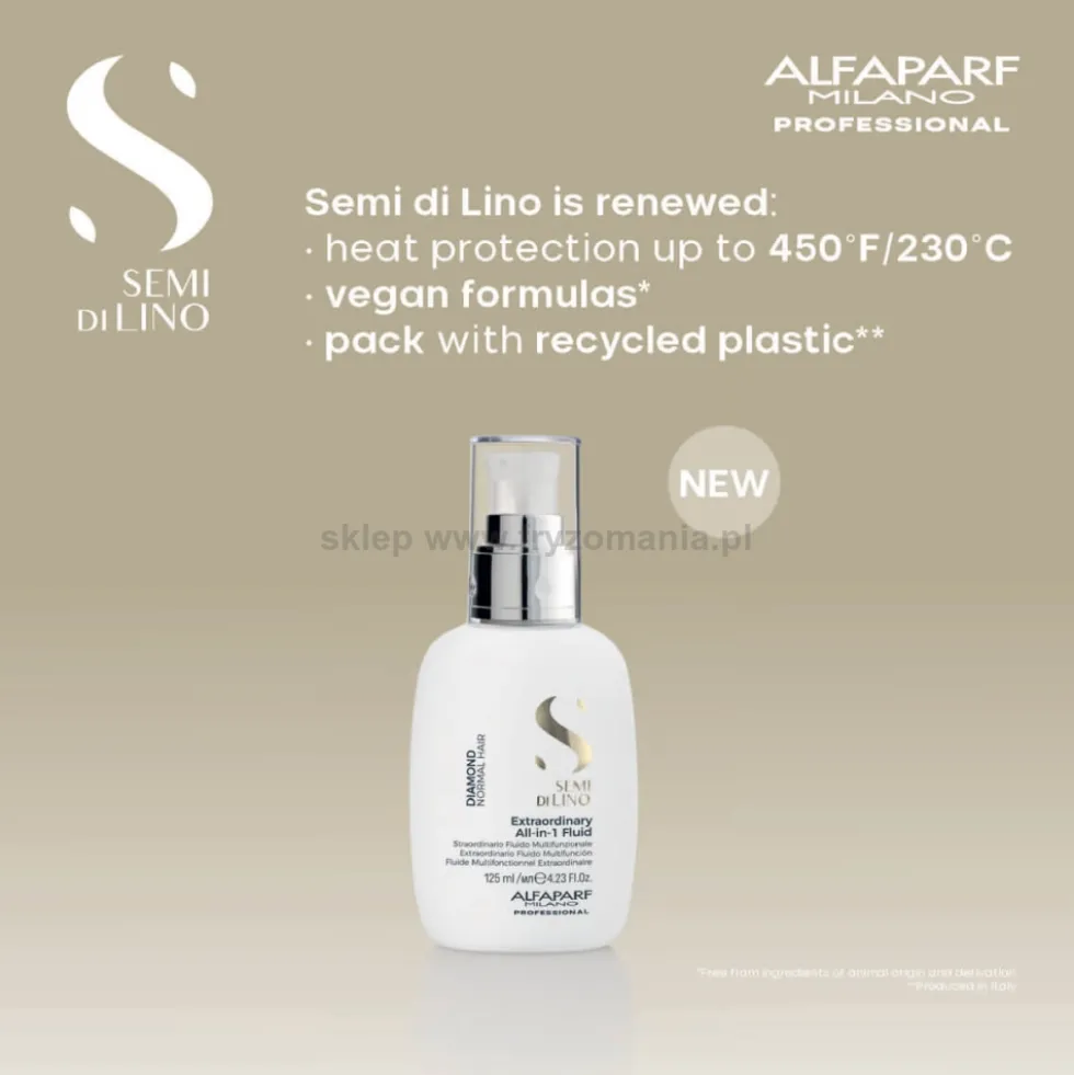 Alfaparf Semi Di Lino DIAMOND fluid rozświetlający do włosów normalnych, odżywka bez spłukiwania 125ml