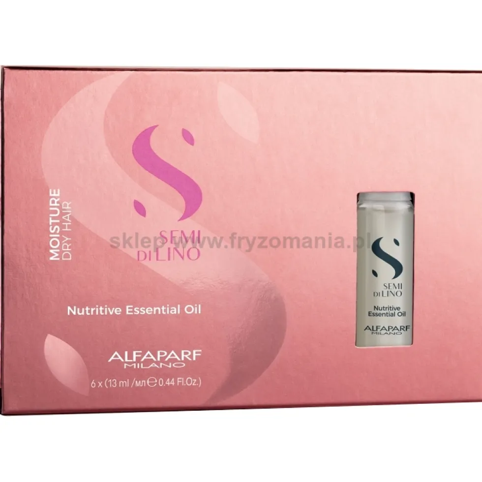 Alfaparf Semi Di Lino MOISTURE olejki nawilżające do włosów mocno odwodnionych, ampułki 6x13ml