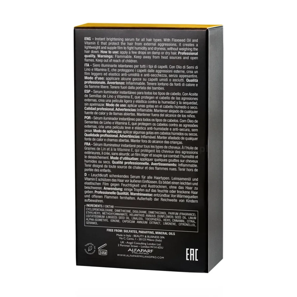 Alfaparf Semi Di Lino SUBLIME Cristalli Liquidi Serum rozświetlające do włosów 50ml