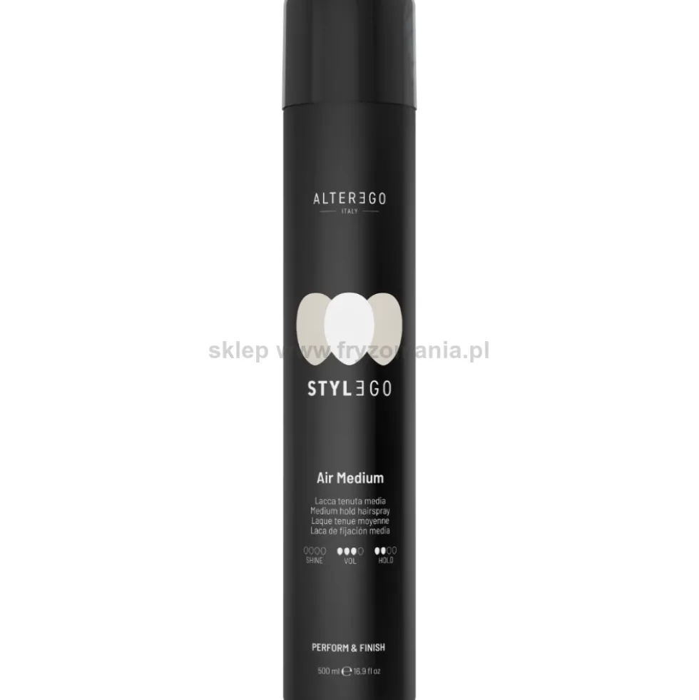 Alter Ego StylEgo Air Medium Lakier do stylizacji włosów, średnie utrwalenie 500ml
