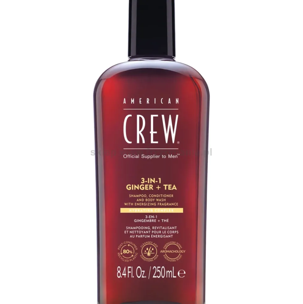 American Crew 3 in 1 Ginger&Tea Szampon, odżywka i żel pod prysznic w jednym kosmetyku 250ml