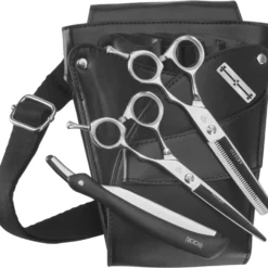 Aristo Starter Best Gou Set - zestaw nożyczki fryzjerskie 6.0", degażówki 6.0" 40T + brzytwa Issaki