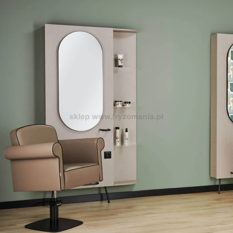Ayala Art Deco Fotel fryzjerski na pompie hydraulicznej z możliwością wyboru podstawy