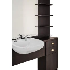 Ayala Barber Davos Konsoleta barberska, płyta laminat, blat drewno