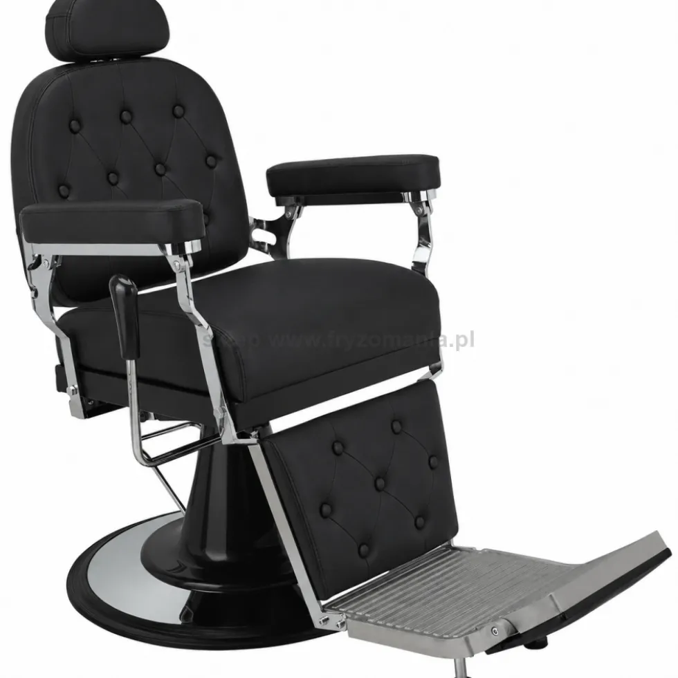 Ayala Barber Jazz Fotel barberski czarny matowy, dostępny w 48h