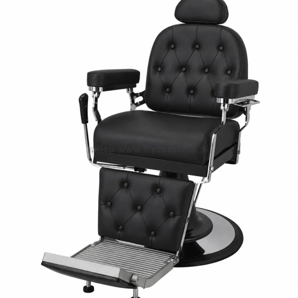 Ayala Barber Jazz Fotel barberski czarny matowy, dostępny w 48h