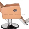 Ayala Holland Fotel barberski na pompie hydraulicznej, skaj pikowany