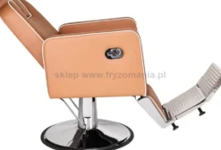 Ayala Holland Fotel barberski na pompie hydraulicznej, skaj pikowany